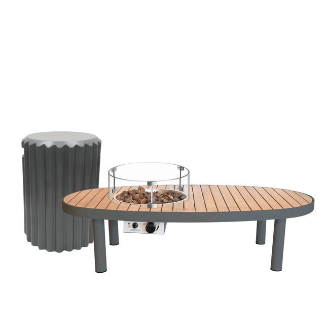 Happy Cocooning fire pit table set Riviera 140 anthracite