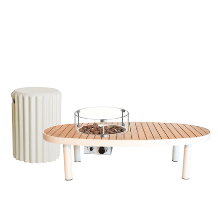 Happy Cocooning fire pit table set Riviera 140 oyster beige