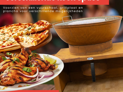 HEAT Trolle Buitenkeuken Roest