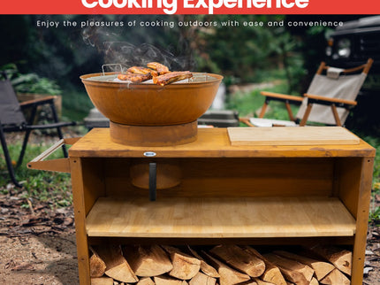 HEAT Trolle Outdoor Kitchen Rust