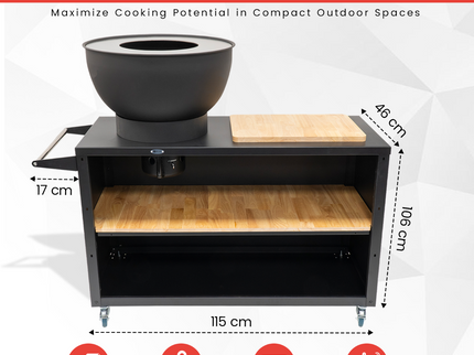 HEAT Trolle Outdoor Kitchen Black