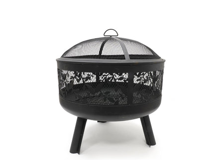 HEAT Firepit Alna with Spark Screen and grill grid