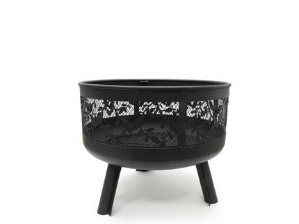 HEAT Firepit Alna with Spark Screen and grill grid