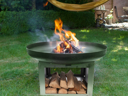 HEAT Fire Bowl Fresvik with Wood Storage