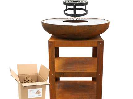 Package deal HEAT barbecue Bakka + Turret Grill + Firelighters 3kg