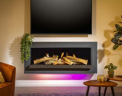 Kalifre E-55 voorkant in een woonkamer met de ledstrips