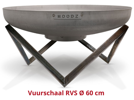 MOODZ vuurschaal RVS 80 cm