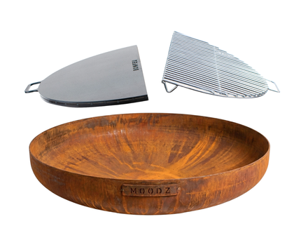 Package deal MOODZ fire bowl 100 + BonPlancha 1/2 100 + BonGrill 1/2 100