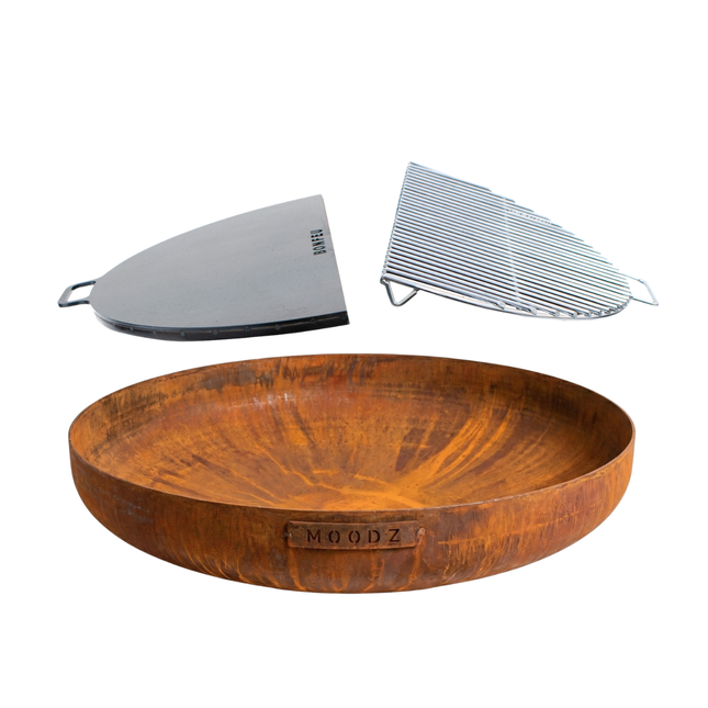 Package deal MOODZ fire bowl 100 + BonPlancha 1/2 100 + BonGrill 1/2 100