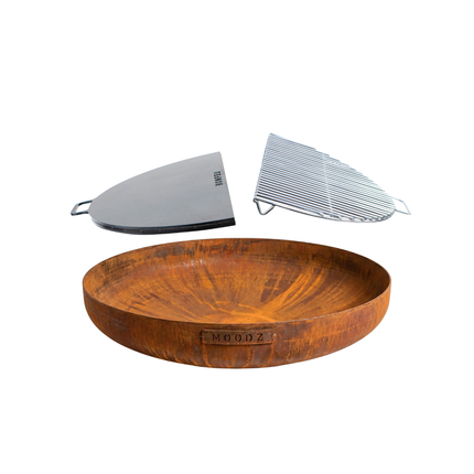 Package deal MOODZ fire bowl 60 + BonPlancha 1/2 60 + BonGrill 1/2 60