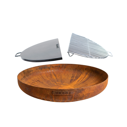 Package deal MOODZ fire bowl 80 + BonPlancha 1/2 80 + BonGrill 1/2 80