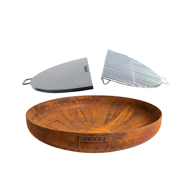 Package deal MOODZ fire bowl 80 + BonPlancha 1/2 80 + BonGrill 1/2 80