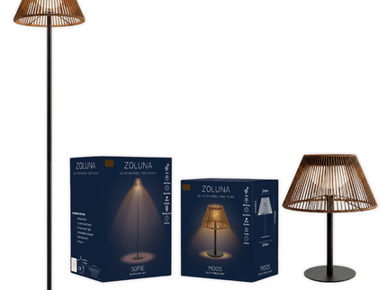 Package deal ZOLUNA 1x floor lamp Sofie + 1x table lamp Moos