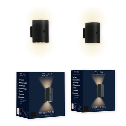 Pakketdeal ZOLUNA 2x wandlamp Willem rond