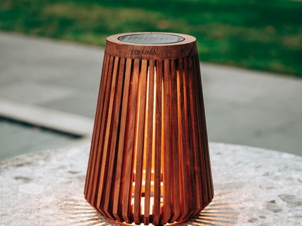 ZOLUNA solar vloerlamp Lon L teak