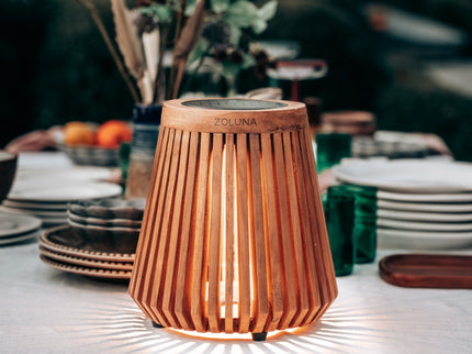 ZOLUNA solar vloerlamp Lon M teak