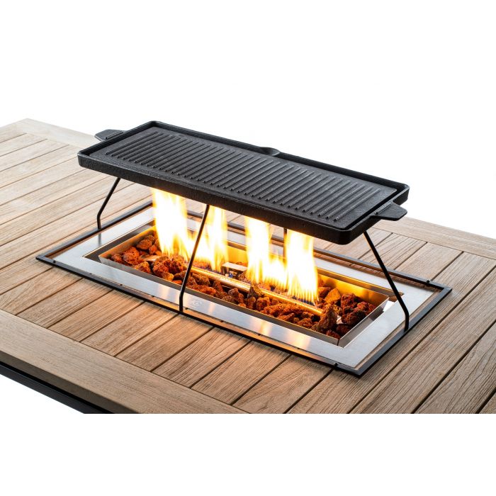 Willen tarief Pretentieloos Happy Cocooning Griddle Rectangle Built-in Burner | Firepit-online.com