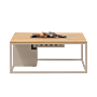 Cosi Firetable Cosiloft 120 Sandy Beige / Teak