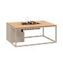 Cosi Firetable Cosiloft 120 Sandy Beige / Teak