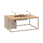 Cosi Firetable Cosiloft 120 Sandy Beige / Teak