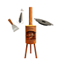 Package deal BonFeu BonGiano SP corten + plancha + oil can + spatula