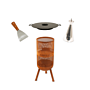 Package deal BonFeu BonVes 34 corten + plancha + oil can + spatula