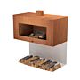 FORNO Fireplace Enok Wall CortenSteel
