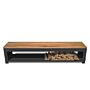 FORNO Wood Storage Bench Black