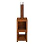 Esschert Fireplace with Wood Storage Rust