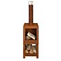 Esschert Fireplace with Wood Storage Rust