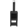 Esschert Fireplace with Wood Storage Black