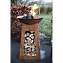 Esschert Fire Bowl with wood storage (H 112 cm)