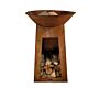 Esschert Fire Bowl with wood storage (H 112 cm)