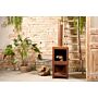 Esschert Fireplace with Wood Storage Rust