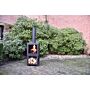 Esschert Fireplace with Wood Storage Black