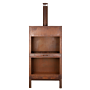 Esschert Terrace Fireplace + Wood Storage Rust XL