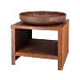Esschert Firebowl with Wood Storage 60 cm Rust