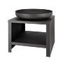 Esschert Firebowl with Wood Storage 60 cm Black