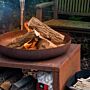 Esschert Firebowl with Wood Storage 80 cm Rust