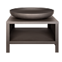 Esschert Firebowl with Wood Storage 80 cm Black