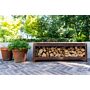 FORNO Wood Storage Bench CortenSteel