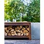 FORNO Wood Storage Bench CortenSteel