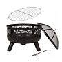 HEAT Firepit Alna with Spark Screen and grill grid