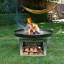 HEAT Fire Bowl Fresvik with Wood Storage