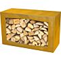 GardenMaxX Woodbox Corten Wood Storage