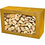 GardenMaxX Woodbox Corten Wood Storage