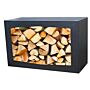 GardenMaxX Woodbox Black Wood Storage