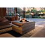 Happy C. Fire Table Rectangle Teak wood Black