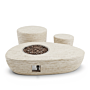 Happy Cocooning side table Organic travertine