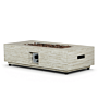 Happy Cocooning fire pit table Estate Rectangular travertine